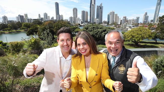 Alfred Slogrove CEO from Study Gold Coast with Destination CEO Patricia O’Callaghan and Mayor Tom Tate are happy about securing an International Education Conference for the Gold Coast.