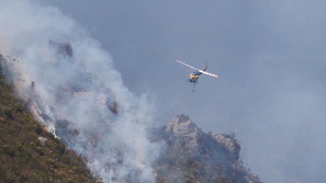 Firefighting aircraft has been working on the blaze. Picture: SUPPLIED/Seven Tasmania