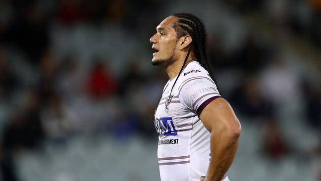 Once again, Manly will rely heavily on Martin Taupau. Photo by Cameron Spencer/Getty Images.