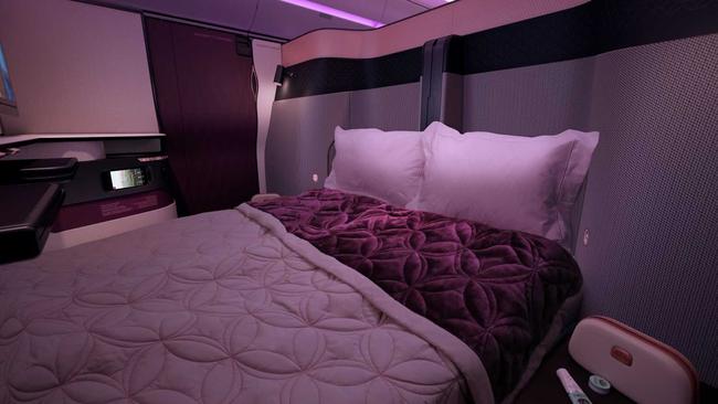 QSuite, business class on Qatar Airways.