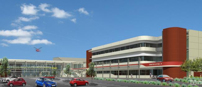 An artist's impression of the proposed extension of the Lyell McEwin Hospital emergency department. Picture: Supplied