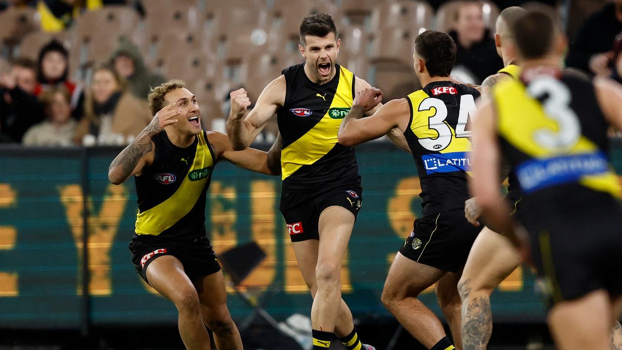 The Tigers got up for Trent Cotchin’s 300th game. Picture: Getty Images