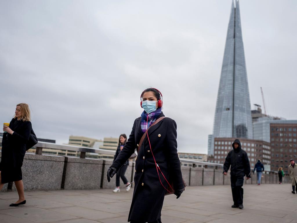 London Bridge is deserted compared to the usual throngs of commuters. Picture: Tolga AKMEN / AFP