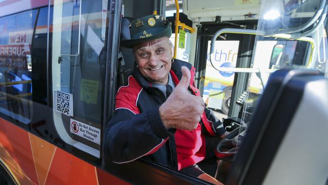 Gaetan D’Avoine, 73, has notched up 50 years in the transport industry, including over four decades as a bus driver based in Doncaster. Picture: Wayne Taylor.