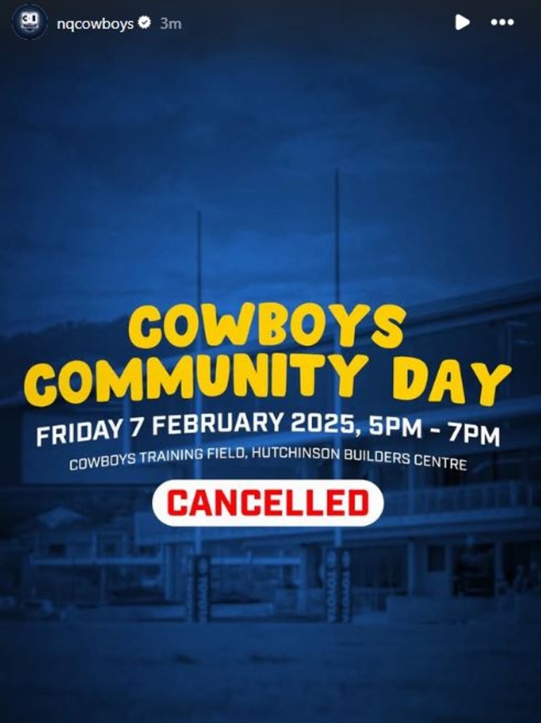 The Cowboys were forced to cancel their community day.