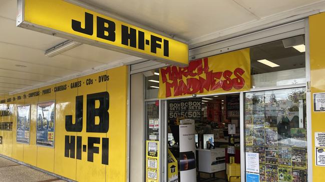 JB Hi-Fi, on Port Macquarie's Short St, was damaged in the heavy rains on Thursday.