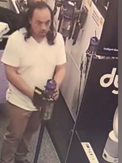 Police wish to speak to this man in relation to a stolen vacuum cleaner.