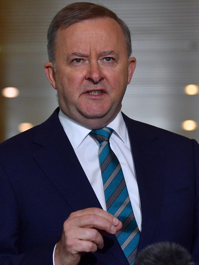 Opposition Leader Anthony Albanese in Canberra on Tuesday. Picture: Getty