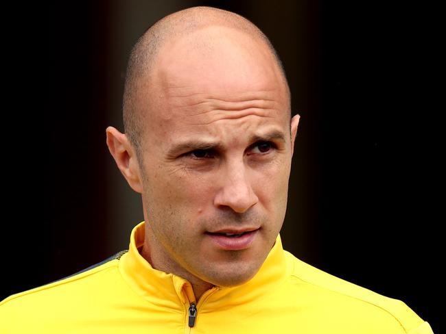 Mark BRESCIANO walks out for Socceroos Training Session WIN Jubilee Oval, Kogarah .Picture Gregg Porteous