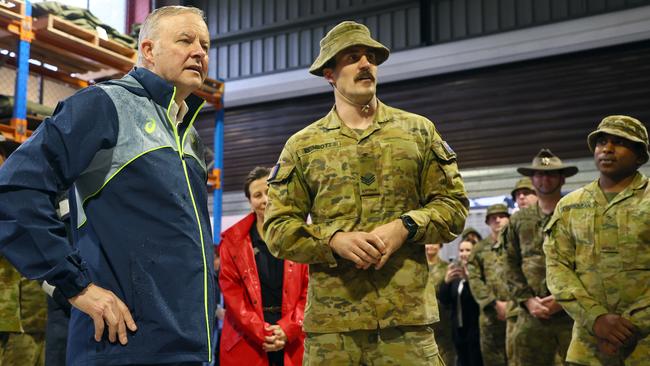The PM has pledged more than $50 billion in defence spending over the next decade. Picture: NewsWire/Tertius Pickard