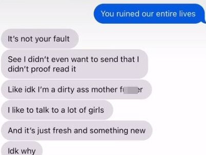 Boyfriend’s response to cheating after profile found on Hinge. Picture: TikTok/mariahmajik