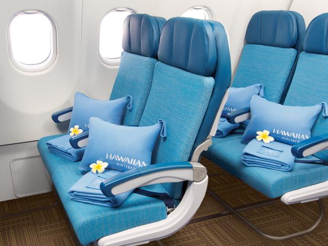 Travel Essentials Hawaiian Airlines today announced its new Extra Comfort premium economy seats, available on North American and international routes operated by its A330 fleet Picture: Supplied