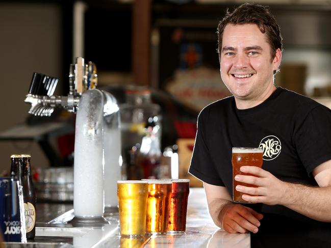 Jarrett Bravo from the Newstead Brewing Co. at the Shafston Hotel. The hotel is hosting the Hops and Vines Festival on September 5. Pic: Josh Woning