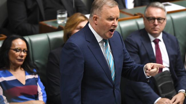 Anthony Albanese in the House of Representatives. Picture: AAP.