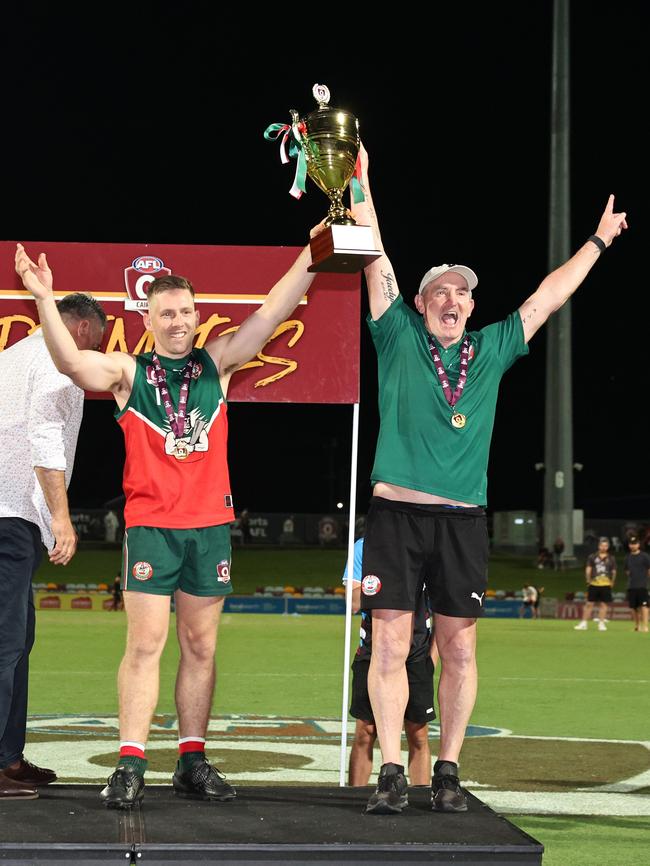 South Cairns won the flag last year under Daryn Cresswell, who has returned to O&amp;M coaching ranks. Picture: Brendan Radke