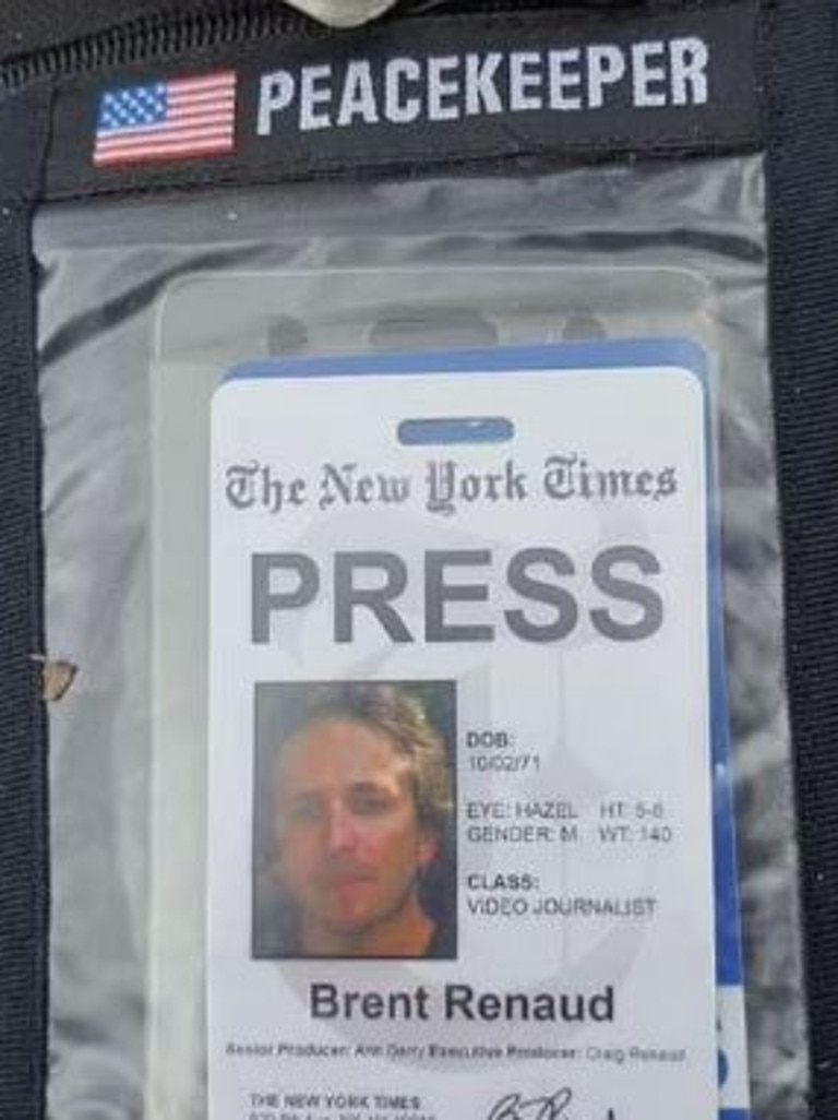 Brent Renaud had a New York Times press pass on him, but he was not representing the outlet, according to Times editors. Picture: Supplied