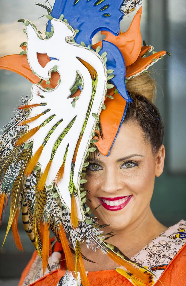 Cassandra Ambrose on her way to the races. Picture: Eugene Hyland