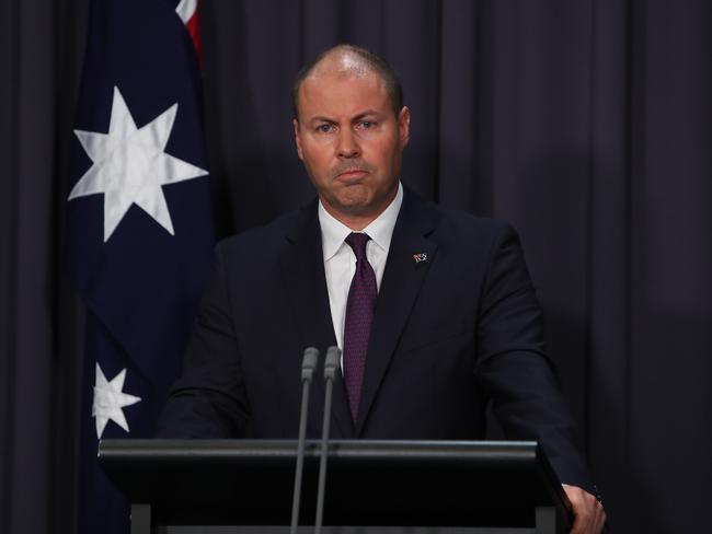 Treasurer Josh Frydenberg holding a press conference at Parliament House in Canberra, on the release of the final report of the Royal Commission into Misconduct in the Banking, Superannuation and Financial Services Industry. Picture Kym Smith