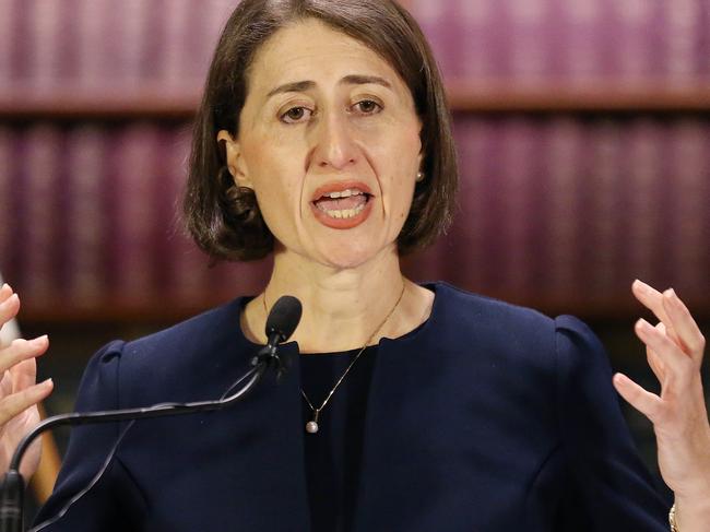 NSW Premier-elect Gladys Berejiklian speaks during a press conference at Parliament House in Sydney, Monday, Jan. 23, 2017. Earlier at a NSW Liberal Party meeting Berejiklian was elected as the new NSW Premier and will be sworn in later today. (AAP Image/David Moir) NO ARCHIVING