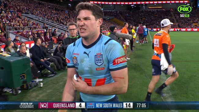 Mitch Moses suffered a bicep injury in Origin III.