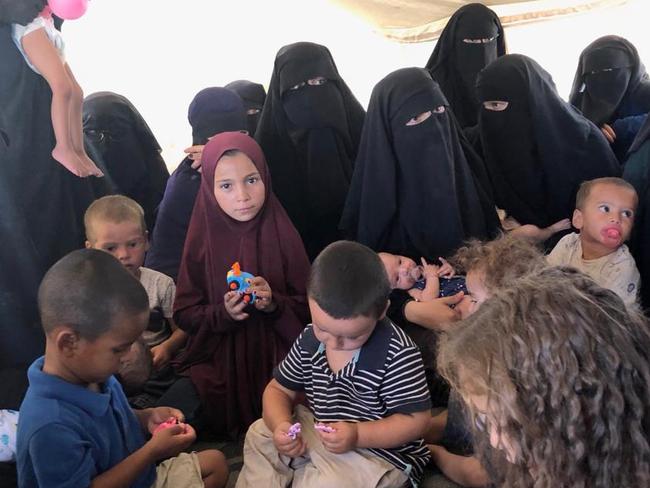 Australian women and children at the Al-Hawl camp in northeast Syria Picture: Supplied