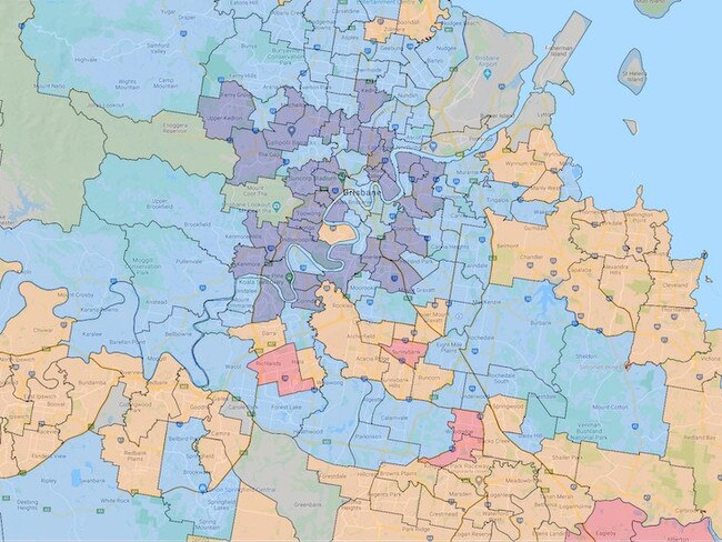 Areas at risk of job losses in Brisbane. Picture: Employment Vulnerability Index