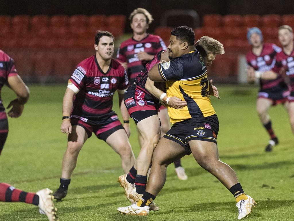 Fine Fa’ianga against Valleys. Picture: Kevin Farmer.