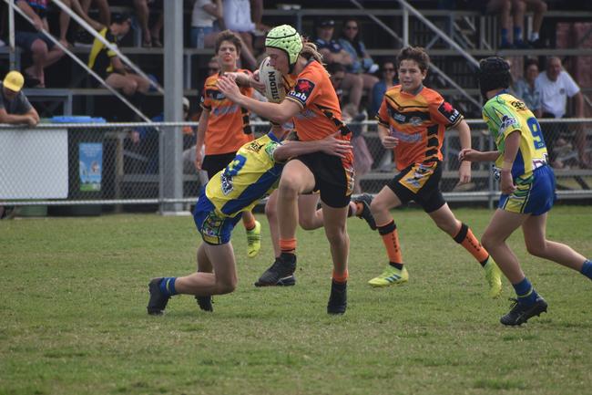 Kereama Gartner in the Wests Tigers v Wanderers clash in the RLDM U14s final in Mackay, August 14, 2021. Picture: Matthew Forrest