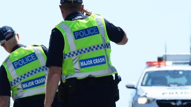 Major Crash investigators in Murray Bridge. Picture: Michael Marschall (file)