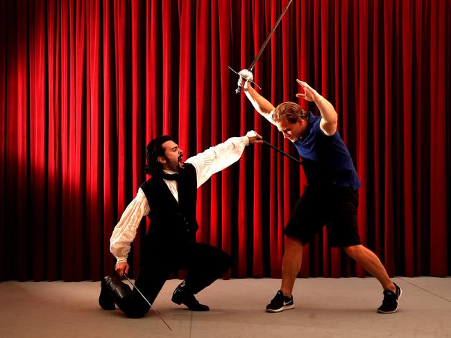 Luca Micheletti (left) and Troy Honeysett at the Sydney Opera House. Picture. Phil Hillyard