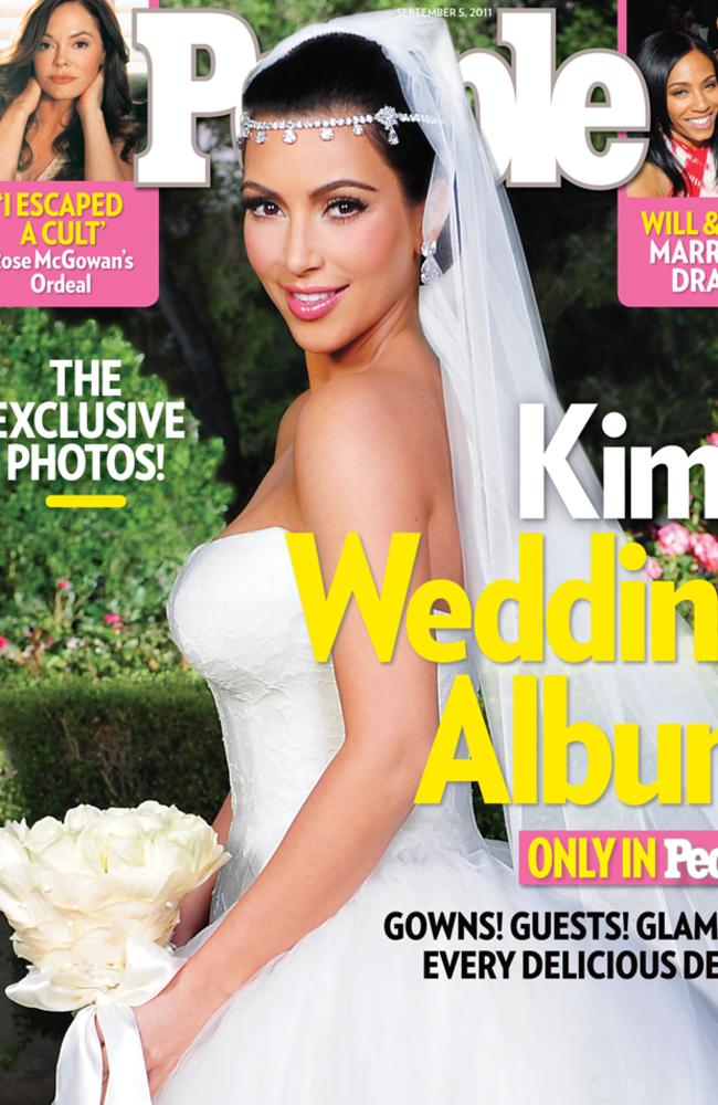 Kim Kardashian wore Vera Wang at her 2011 wedding to NBA player Kris Humphries.