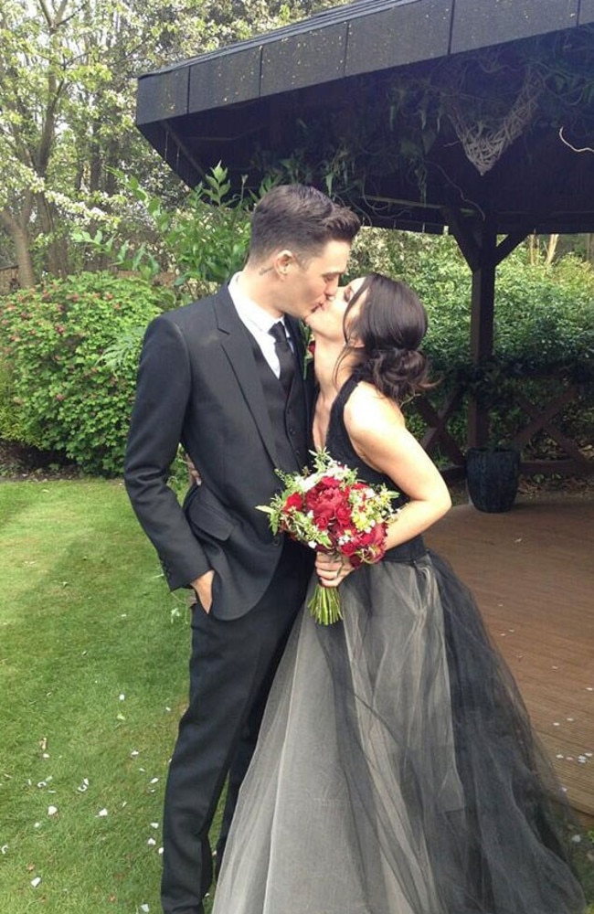 Shanae Grimes non-traditional black wedding dress.