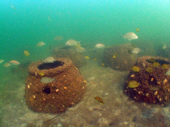 Artificial reefs can be made from a variety of materials from concrete to giant terracotta pots.