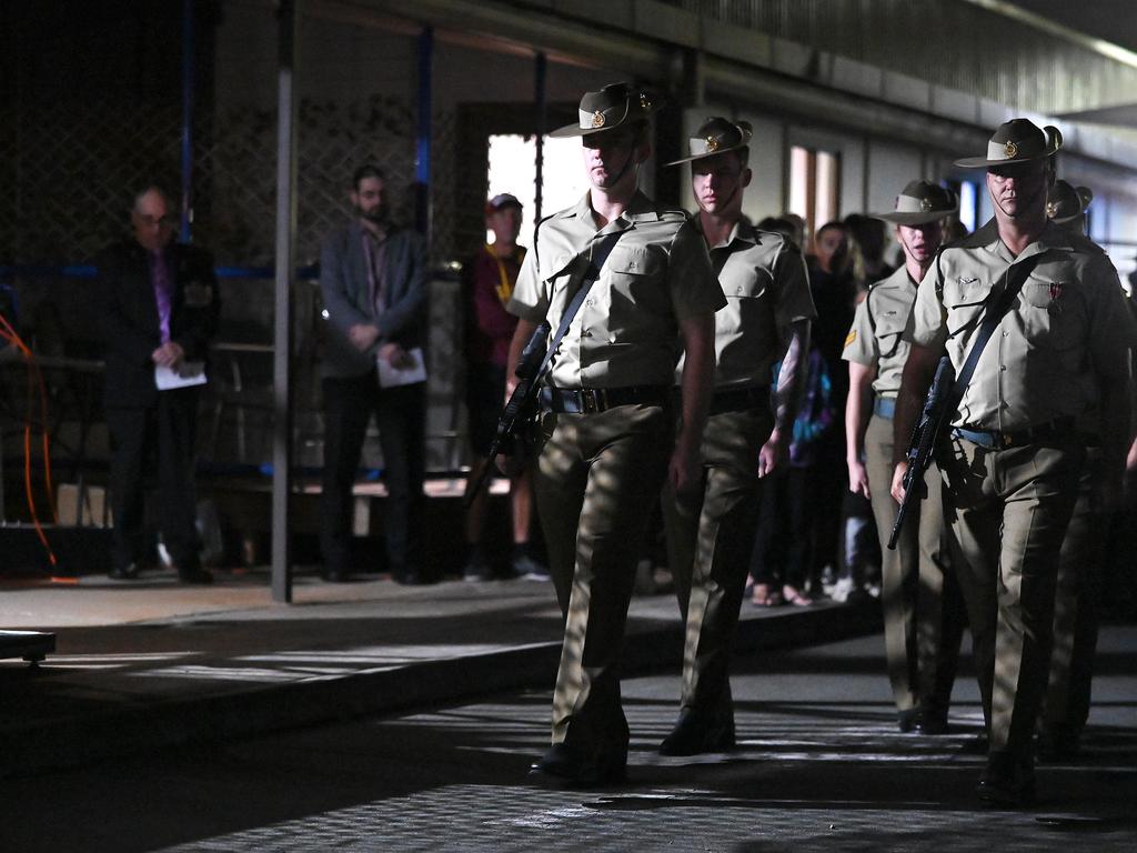 Bray Park-Strathpine RSL sub branch ANZAC day dawn service. Thursday April 25, 2024. Picture, John Gass