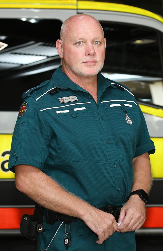 Queensland Ambulance Service senior operations manager Martin Taylor speaks about an incident at William Ross High School on February 7th 2024. Picture: Shae Beplate.