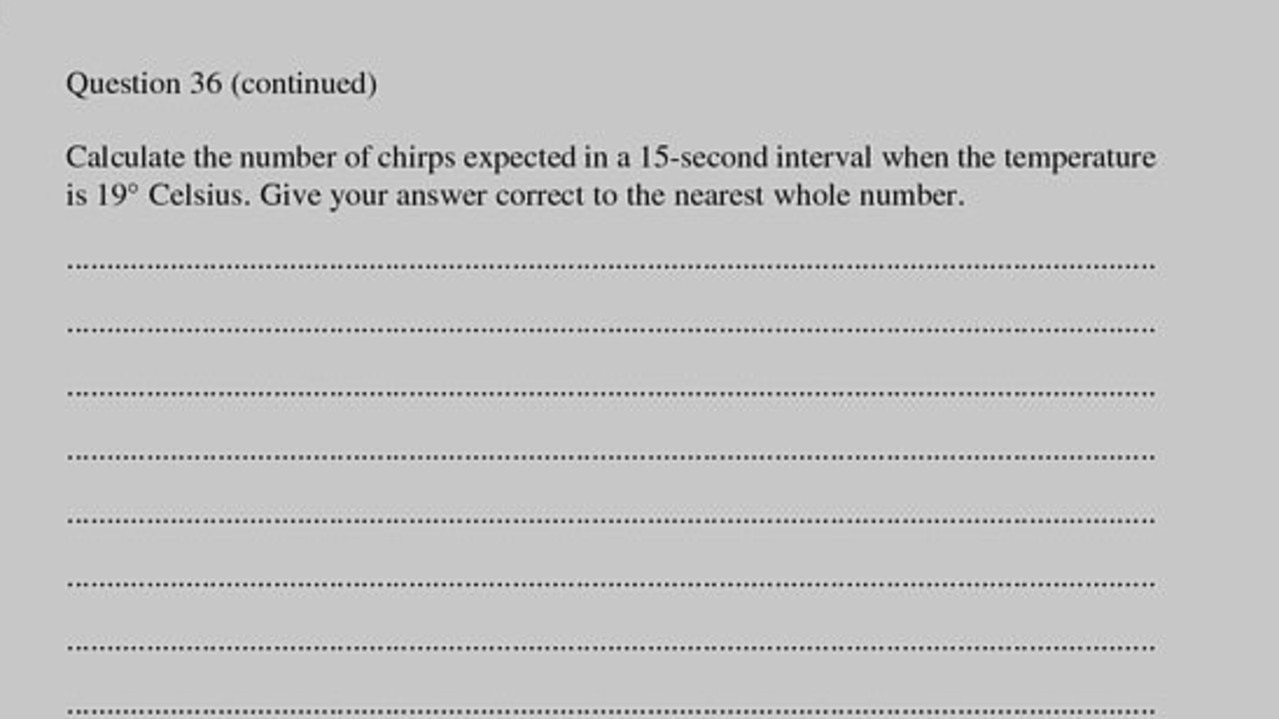 the question left students stumped. Picture: NSW Board of Education