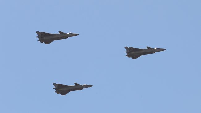 Chinese J-20 stealth fighter jets. Picture: AFP