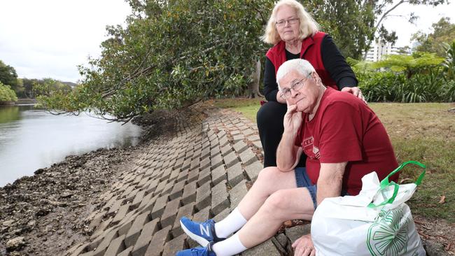 Ian Parrish and his wife Erika Parrish are desperately hunting for an affordable rental in the extremely tight Gold Coast rental market. Picture: Glenn Hampson