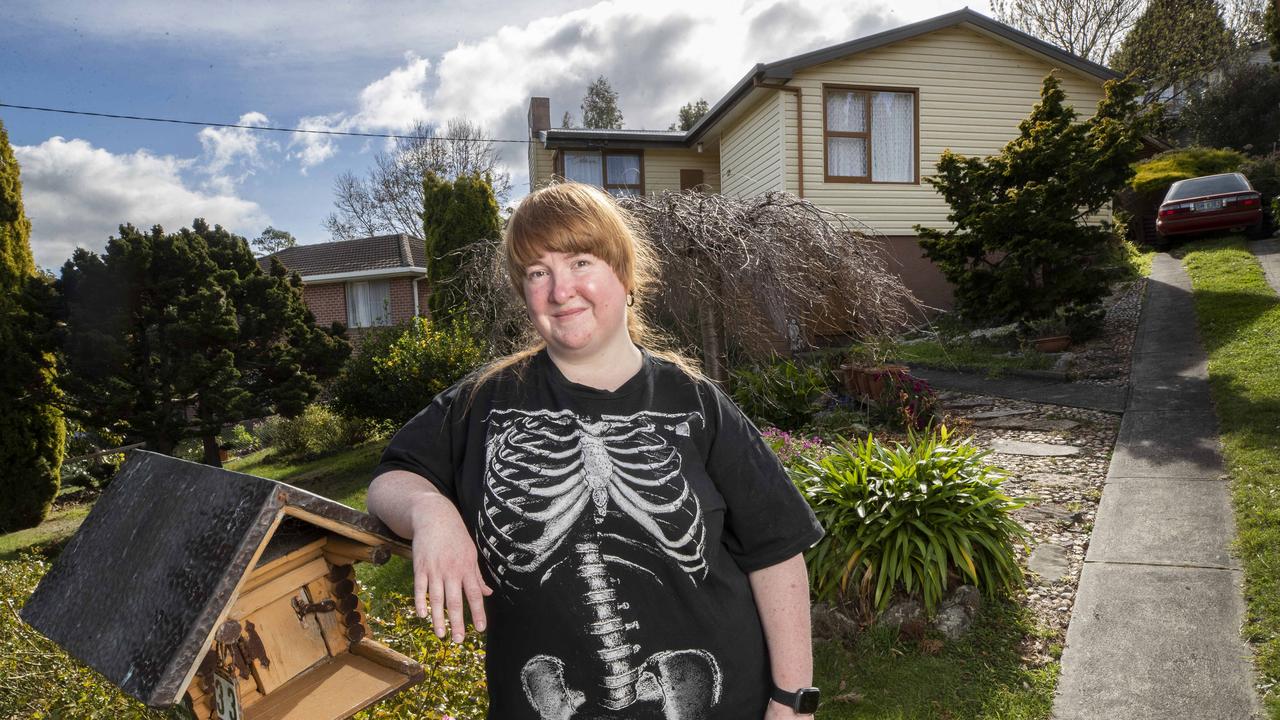 Jessica Horton recently purchased her first home at Glenorchy, Tasmania. Picture: Chris Kidd