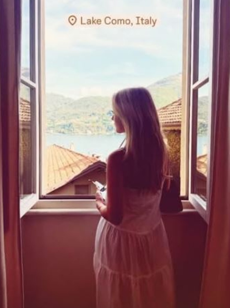 Next stop: Lake Como. Picture: Instagram