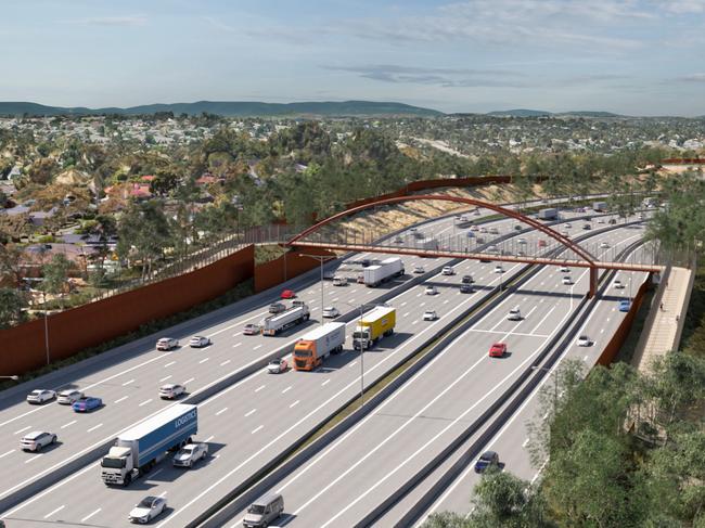 A renders showing updated designs for the North East Link.