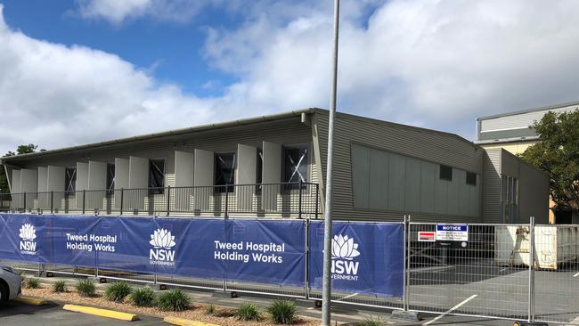 Demountables have been built to help with increasing demand at the Tweed Hospital. Photo: Supplied.