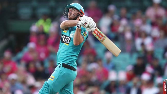 Chris Lynn hammered 11 sixes against Sydney Sixers. Picture: Getty Images