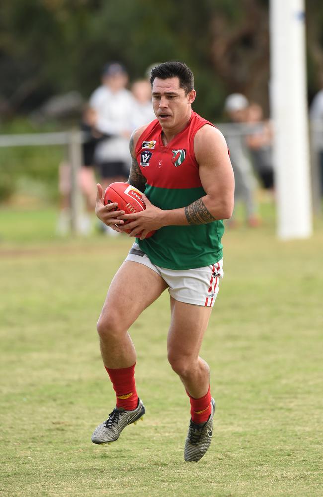 Pines’s brilliant forward Aaron Edwards. Picture: Chris Eastman