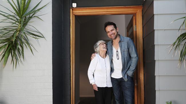 Jason van Genderen with his mum Hendrika at their Forresters Beach home. Picture: Sue Graham