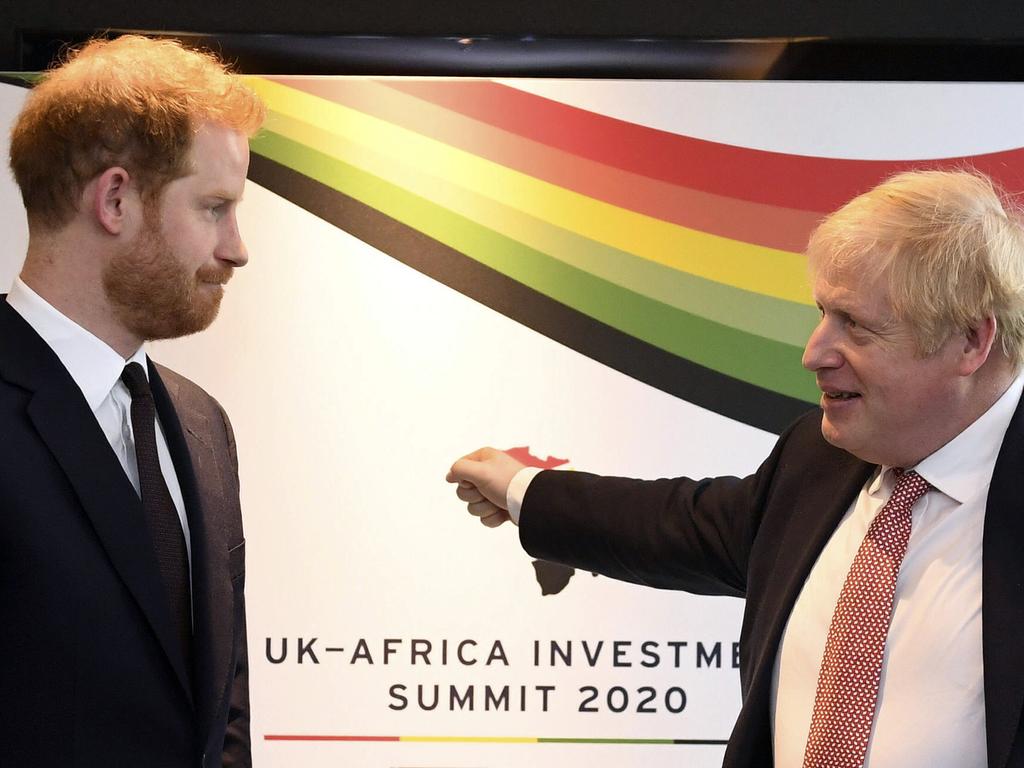 Prince Harry would do well to take some advice from UK Prime Minister Boris Johnson, renowned for his wild head of hair. Picture: AP