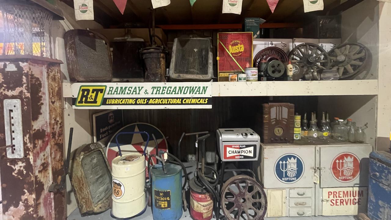 Various vintage pieces from Roadside Relics on Brisbane Road, Gympie.