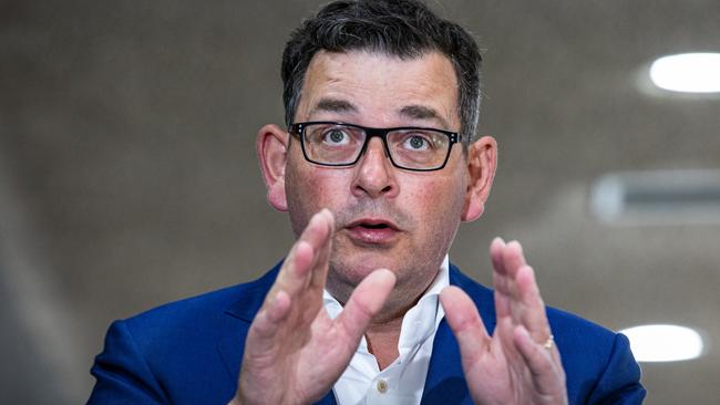 Premier Daniel Andrews said roughly half those who were eligible for a booster in the state had received one. Picture: Getty Images