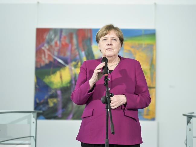 German Chancellor Angela Merkel refreshed warnings to stay safe after official data showed the infection rate picking up speed again. Picture: Getty Images