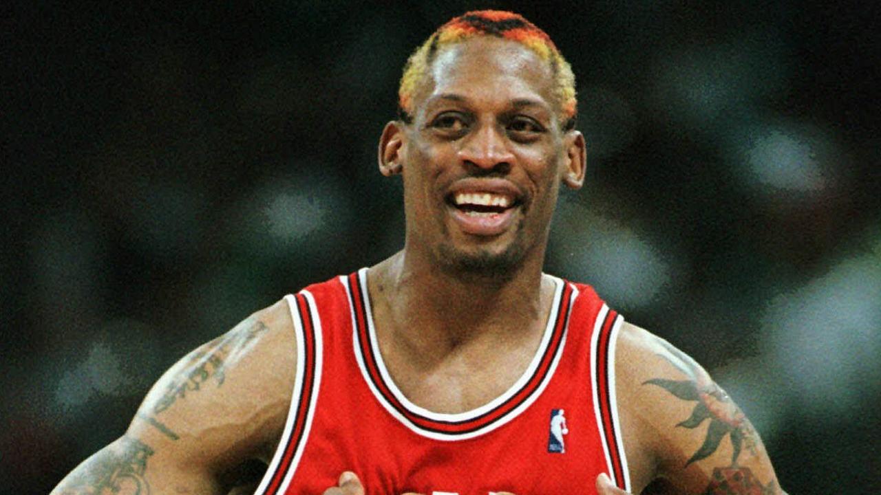 The hair!!!  Dennis rodman, Denis rodman, Chicago bulls